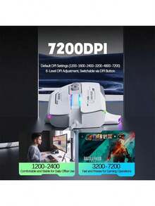 Acer OMW950 Wired Gaming Mouse With Ergonomic Design, Comfortable Feel, Durable Micro Switches, High-Precision DPI Adjustment, Compatible With PCs And Laptops, And A Black, Silent Wired Design.