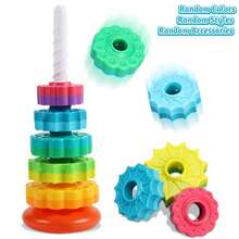 Đồ chơi xếp hình xoay tròn cho bé, vòng cầu vồng xếp chồng kiểu Montessori cho bé từ 12 tháng tuổi trở lên, quà tặng Giáng sinh, sinh nhật, đồ chơi học tập cảm giác cho trẻ tự kỷ. - Nhiều màu - Xem 8