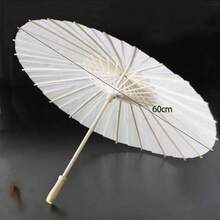 1pc/6pcs/10pcs High Quality Western/European Style Wedding Decoration Parasol, Customizable White Paper Umbrella, Bridal Parasol, Wedding Decor, Creative Gift, Birthday Gift - For Wedding Favors, Japanese/Chinese Style Umbrellas, DIY Wedding & Party Decoration Paper Umbrellas - White - View 12