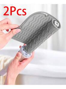 1/2 Stücke /480°F hitzebeständige Silikon Stylingunterlage - Verwendung für Glätteisen, Lockenstäbe und Reise-Drehhalterungen