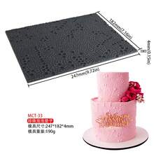 1pc Wavy Sand Dune Fondant Cake Decorating Mold, Silicone Lace Mold For Fondant, Heart Chocolate Lace Mat, Wavy Pattern Embossing Mat And Decor - Flexible Mold For Cake, Chocolate, Resin, Soap, Clay Crafts