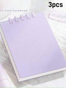 1-20pcs Customized Loose-Leaf Macaron Notebook, Office & Study Supplies, 80 Pages. Compact & Portable, Suitable For Classroom Notes, Recording Client Needs, Schedule Planning And Life Organization.