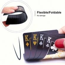 Waterproof Black Playing Cards With Golden Spade Design - Durable Plastic Playing Cards, Packed In A Protective Box, Perfect For Parties, Halloween, Thanksgiving, And Christmas Gifts, Poker Night Essentials | Fashionable Playing Cards | Protective Card Sleeves - Black - View 6