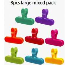 8 pièces/11 pièces Pince de sac arc-en-ciel, pince de scellement de collation, pince de rangement de cuisine, parfait pour le rangement et l'organisation de la cuisine