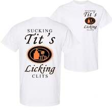 Unisex Cotton For Men And Women Menswear Top Fabric.Sucking T And Licking C Funny Tito Drinking Humor Party T-Shirt, Tito Logo Party Vibes Design Graphic 2 Side Shirt, - trắng - Xem 3