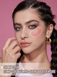 MISSLYN-2 件 Boss Babe 闪光粉状腮红套装、腮红盘、闪光腮红、豹纹、初学者友好、色彩梦幻腮红、持久、修容、高光、便携尺寸、适合旅行和户外使用、防水防汗腮红、小巧可爱、旅行、高显色度、Y2K、派对、假日、丝滑无粉质地、环境色彩