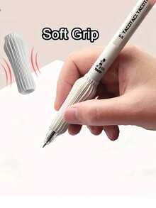 4支装人体工学凝胶笔，笔握柔软，中号笔尖，速干黑色墨水，书写流畅，适合日记和办公使用，可爱卡通设计，是理想的母亲节礼物。 - 彩色 - 查看 5