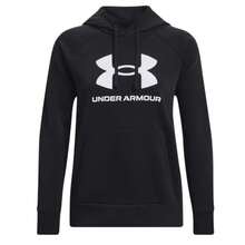 Under Armour Rival Women's Pullover Hoodie Black - Black /  / White - View 1