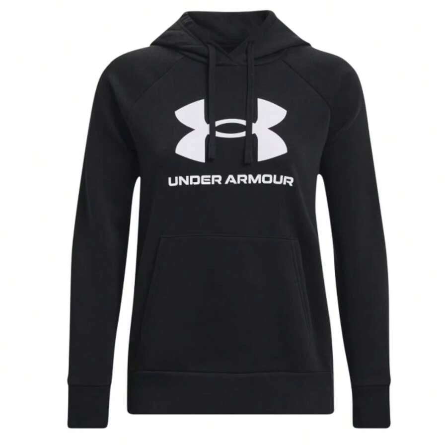 Under Armour Rival Women's Pullover Hoodie Black - Black /  / White - View 1