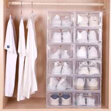 12/6pcs Clear Shoe Boxes Stackable Shoe Storage Boxes For Closet Sturdy Shoe Box Storage Containers With Clear Door Plastic Shoes Case Thickened Drawer Case Plastic Shoe Boxes Stackable Box Shoe Organizer Shoebox Organizer Containers For Sneakers - View 4