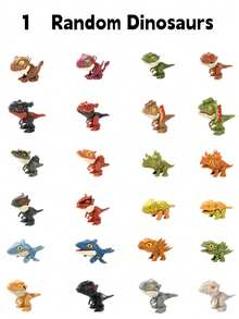 Tecforood 1/3/5/7/12款随机、不重复的恐龙咬手指玩具模型可供选择。这些模型造型生动逼真，采用防摔材质，拥有多种恐龙动物造型（适合用作展示挂件/桌面摆件）。咬手指的细节提升了互动乐趣（提升了游戏体验）。