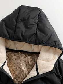 Men's Warm Hooded Winter Jacket With Pockets, Zip-Up Windbreaker, Comfortable Fabric, Suitable For Casual, Outdoor, Travel, Office, Running, Fitness