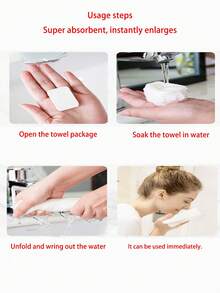 20 piezas/paquete Toallas faciales desechables comprimidas, toallitas de viaje, paños de limpieza facial, toallas grandes absorbentes, toallitas limpiadoras faciales