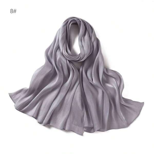 1 Stück eleganter einfarbiger Polyester-Schal, geeignet für alle Jahreszeiten