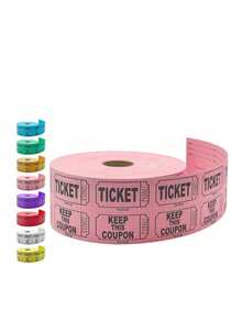 200 peças/Conjunto de Bilhetes de Rifa em Rolo Duplo, Bilhetes para Eventos, Carnavais, Prêmios de Porta, Bebidas e Mais, Bilhetes de Loteria Estudantil, Presentes para Amigos no Natal e Halloween