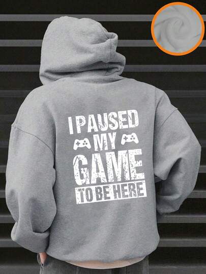 Tween Boy Graphic Print Thermal Lined Sweatshirt, Warm & Comfortable For Autumn/Winter