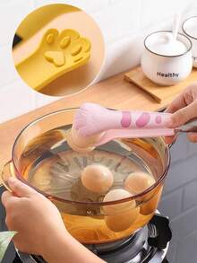 日式猫爪造型食物夹，可爱卡通烹饪夹，不锈钢烧烤夹，三明治烘焙夹，厨房工具，厨房钳子，餐具，厨房配件，厨房用品 - 彩色 - 查看 10