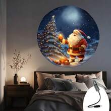 1 pièce Mini projecteur USB flocon de neige/Père Noël avec lumière LED, convient pour l'éclairage d'ambiance de la maison, la décoration de la pièce, les cadeaux muraux, l'éclairage des fêtes, la décoration de Halloween et de Noël. Décoration de Noël, décoration de sapin de Noël, cadeaux, décoration de Thanksgiving, mariage, décoration d'intérieur, décoration d'automne, décoration d'anniversaire, fournitures de fête, décoration intérieure et extérieure, décoration de festival, décoration d'Halloween, décoration murale, ornements d'Halloween - Noir - Voir 2