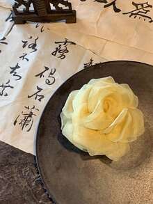 1 Stück Gaze-Rosen Clip, hochwertige Temperamentvolle und einfache Art, mit einer Haarklammer, Haarkarte, Haaraccessoires, Kopfschmuck, neuer Stil, Herbst, Haaraccessoires, Reisen, Frauen, Haarpflege, Harzeug, Zeug, Schönheitszubehör, Geschenke, Reisen, Geschenke für Frauen, Harzeug, Strumpfstopfer