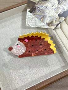 1pc/2pcs Cute Hedgehog Shaped Hair Clips, New Design, Suitable For Bun Hairstyle Decoration, Ornament, Gift