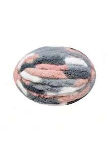 1pc/Roll Finger Knitting Plush Yarn, DIY Blanket, Mat, Scarf, Donut Shaped Yarn (Approx. 45-50g Weight, 4m Length, Not Recommended To Purchase 1 Roll As It Cannot Complete 1 Finished Product)
