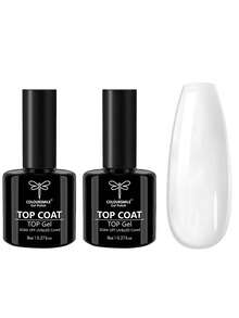 No Wipe Gel Top Coat, Shine Finish And Long Lasting, Soak Off LED Nail Lamp Gel Gifts For Women - Clear - View 12