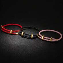 1 pieza Cuerda de 3,0 mm con cierre en forma de 8, pulsera ajustable DIY de moda - Rojo - Ver 5