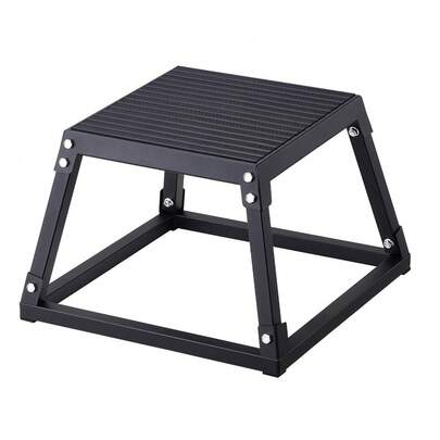 Metal Plyo Box, 12 Inch Plyometric Jumping Box Set With Anti-Slip Surface For Workout Home Gym, Single And Set