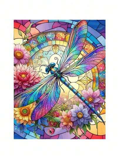Paint By Number For Adults Beginner, DIY Gift Canvas Painting Kits, Dragonfly Oil Painting Kit, DIY Acrylic Paint Adult Crafts For Gift Home Wall, Perfect For Christmas And Halloween