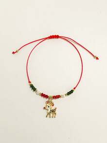 1/6/12 pezzi Set di braccialetti natalizi, set di gioielli con braccialetti intrecciati fatti a mano, regalo di Natale, elementi natalizi inclusi albero di Natale, fiocco di neve, Babbo Natale, braccialetti a più strati per donna, accessori pendenti per braccialetti, braccialetti con perline regolabili, braccialetti in stile Y2K, accessori gioiello da donna, braccialetti dell'amicizia, accessori dorati da donna, set di braccialetti abbinati - Stile 4 - Visualizzare 10