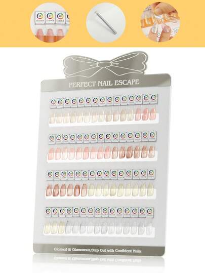 60 Colors Butterfly Acrylic Removable Magnetic Nail Polish Color Card Display Board, Nail UV & Oil Gel Polish Comparison Effect Board, Nail Color Test Display Card, Magnetic Nail Polish Mixing Palette