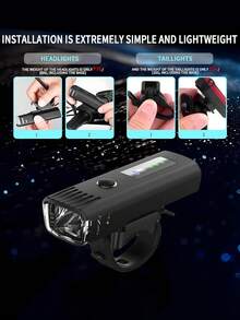 X-TIGER Bright USB Rechargeable Bicycle Light, Waterproof Bike Front And Rear Lights For Night Riding, 4 Lighting Modes Bicycle Headlight, Suitable For Mountain And Road Cycling - Multicolor - View 9