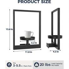 1Pc Metal Flower Wall Art, Black Metal Wall Plant Stand, Vintage Cutout Metal Wall Decor - Geometric Minimalist Hanging Artwork, Decorative Metal Art Wall Decor For Outdoor, Entryway, Kitchen, Living Room Decor - Rustic Home Accents, Spring Summer Housewarming Gift Fall Winter Decor Home Decor, Valentine's Day Gift Gifts Birthday, Christmas Gifts - 多色2 - 查看 9