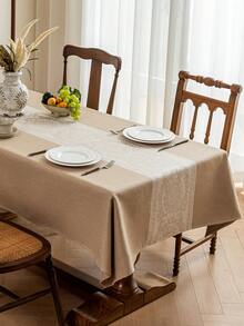 1pc Waterproof Floral Wreath Pattern Tablecloth, Minimalist Nordic Style Decorative Table Cover, Suitable For Home, Kitchen, Coffee Table, TV Cabinet, Holiday Gatherings, Birthdays, Weddings, Hotels, Photography Backdrops, Seasonal Gifts, Multiple Sizes Available - Coffee Brown - View 12
