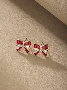 1 Set 2025 Nuevo Conjunto de Joyas de Pendientes y Collar de Mariposa de Moda Europea y Americana, Uso Diario y Regalo del Día de San Valentín