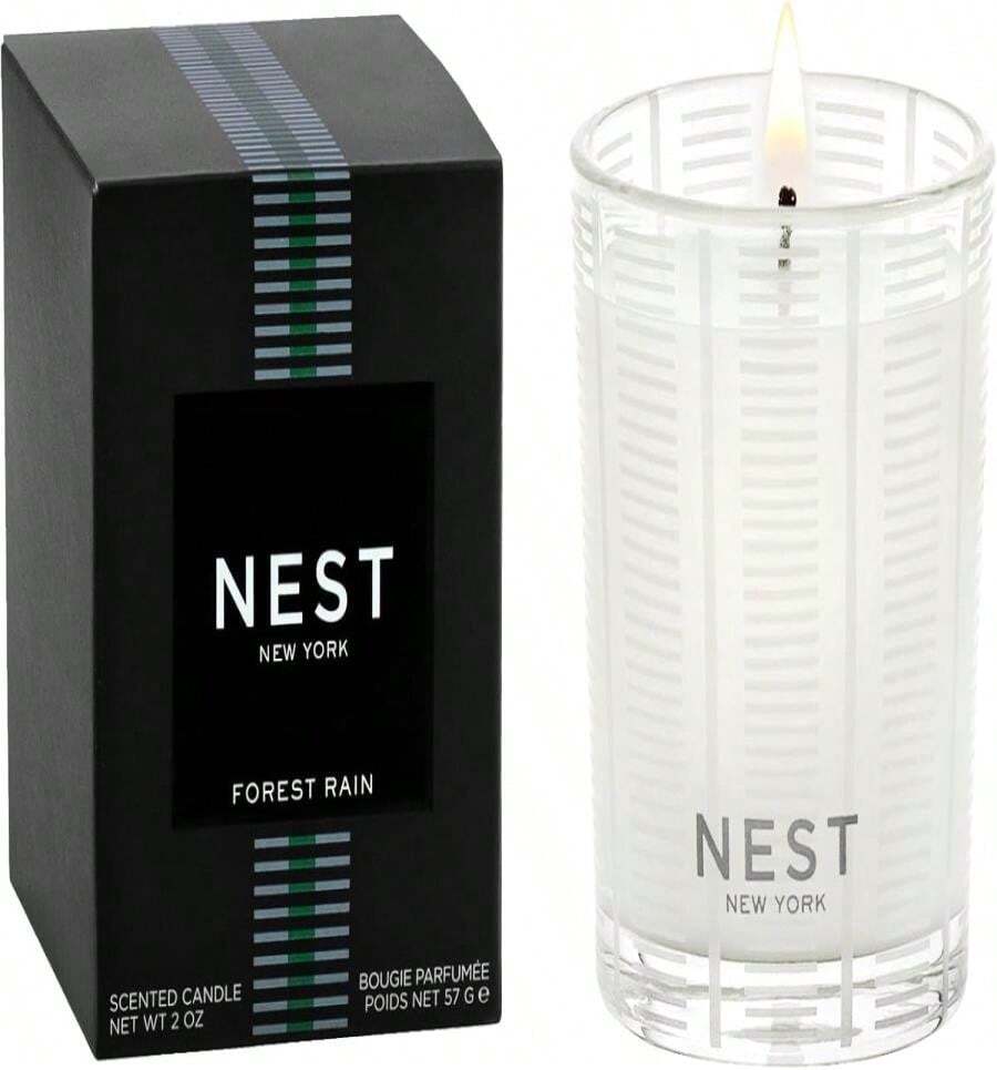 NEST New York Scented Votive Candle, Bamboo - 2 Oz - Up To 28-Hour Burn Time - Reusable Glass Vessel - MàuD - Xem 1