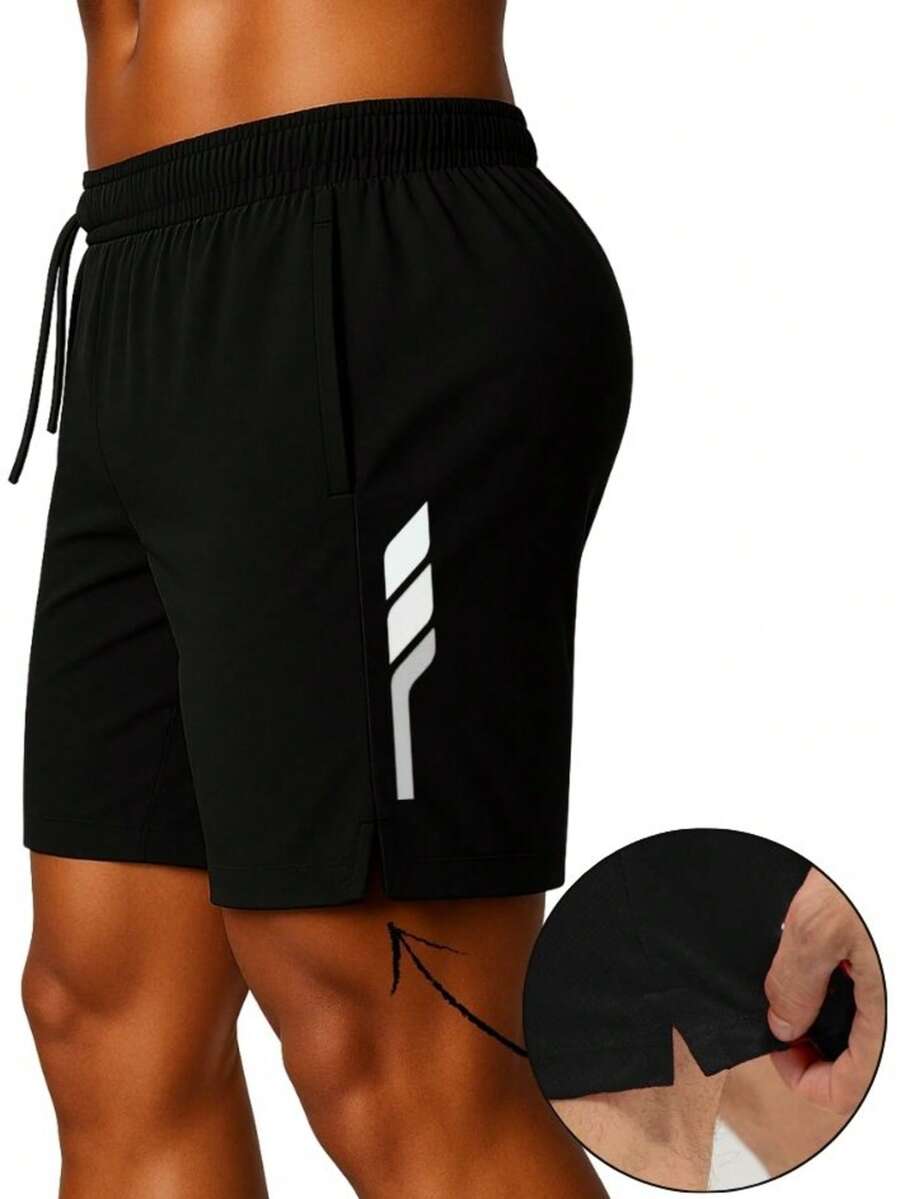 Men's Bermuda Shorts For The Gym And Beach – Dry Bermuda Shorts With Elastane – Few Units - 黑色 - 查看 1