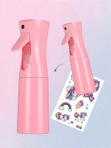 1/3/4/5/7pcs Hair Styling Tool Set, Includes Brush, Spray Bottle, Transparent Water Bottle, Rat-Tail Comb, Hairline Styling Brush, Suitable As New Year Gift For Girls, Comes With Cute DIY Stickers (Random Style) - Multicolor - View 11