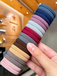 50 pièces/100 pièces Élastiques à cheveux sans couture pour boucles de cheveux, sans dommage pour les cheveux, pour attacher les cheveux, haute élasticité, élastiques, accessoires colorés pour cheveux, pas trop serrés