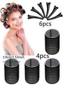 10 peças de modeladores de cabelo jumbo, rolos grandes com presilhas, modeladores de cabelo autoadesivos, adequados para cabelos longos/médios/curtos, franjas, modeladores faça você mesmo 2,36 pol., 1,9 pol., 1,53 pol., presente de dia das mães, dia dos namorados, ferramentas essenciais para ondulação para famílias, kit de modelagem de cabelo, kit de ferramentas para cabelo