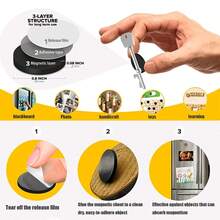 Set de autocolante magnetice rotunde 100/50/25/10/3 buc pentru magnet de frigider DIY, magnet adeziv din cauciuc cu punct, disc magnetic cu autoadeziv puternic