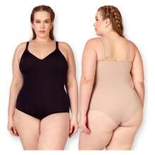 Eatifa Kit 2 Women's Shaping Bodysuit With Reinforced Straps Suplex Compression Second Skin Without Comfortable Pads - Nhiều màu - Xem 12