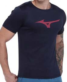 Mizuno Run Spark MIMSR4656 Men's T-Shirt - Blue And Red - Màu xanh lam - Xem 1
