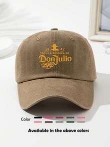 1pc Unisex "Don Julio" Printed Distressed Wash Baseball Cap, Sun Hat, Curved Brim, Dad Hat, Suitable For Everyday Use And Outdoor Activities - Multicolor - View 12
