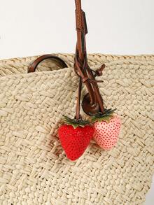 1 chiếc móc khóa hình quả dâu tây dễ thương - Mặt dây chuyền hình quả dâu tây, phụ kiện trang trí xe hơi hình quả anh đào, quà tặng Giáng sinh/Ngày lễ tình nhân cho nữ, trang trí ba lô, phụ kiện xe hơi. - Nhiều màu - Xem 15