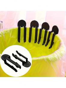 10pcs Durable Plastic Trash Bag Clips, Easy Grip Garbage Can Holders For Home Organization
