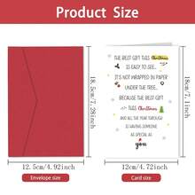 1pc, Romantic Christmas Card, Cute Xmas Poem Card For Him Her Friend, Special Merry Christmas Gift Idea For Husband Wife