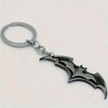 Bat-Shaped Durable Alloy Keychain With Metal Ring, Suitable For Car Keychain Accessories - Fun And Sturdy Key Pendant, Perfect Gift For Men On Father's Day, Fashionable Design, Sturdy Construction, Decorative Key Ring - 銅 - 查看 3
