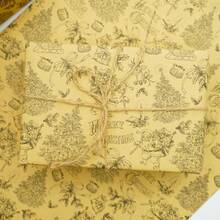 6 pezzi Set di carta da regalo natalizia in carta kraft con Babbo Natale - Adatto per incartare regali, avvolgere profumo, confezionare vestiti, decorazione domestica, arti e mestieri, fai da te, borse per confezioni, decorazioni per compleanni, matrimoni, feste, ideale per decorazioni natalizie e di festa