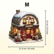 Christmas Tavern - Wooden Jigsaw Puzzle, Asymmetrical Animal Shaped Wooden Puzzle Toy, Unique Party Game Gift, Decorative Art Painting, Tabletop Magic Puzzle, Creative Children's Educational Puzzle, Holiday Gift, Adult Wooden Puzzle, Christmas Gift, Back To School Gift, Birthday Gift (2D Puzzle) - Multicolor - View 14